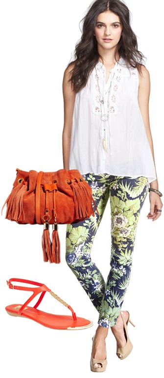 Steal floral jeans
