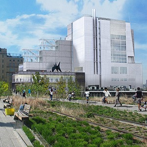 Rendering of the new building, view from the High Line. Courtesy Whitney Museum.
