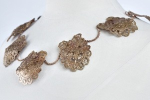 Cast lace neckpiece by Gabrielle Jewelry. 